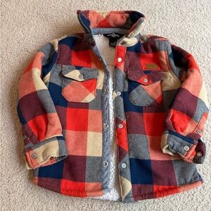 Eddie Bauer Kids Red and Blue Sherpa Jacket
